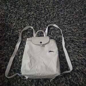 Longchamp Le Pliage Nylon Backpack - Paper / Cream Off-White